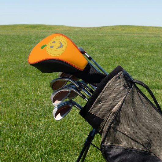 Spooky Orange Golf Cover Golf Headcover (In SItu)