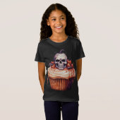 SPOOKY ORANGE PUMPKIN HALLOWEEN CUPCAKE T-Shirt (Vorne ganz)