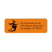 Spooky orange schwarze Fliege Halloween-Adresse (Vorne)