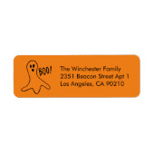 Spooky orange schwarzen Geist Spaß Halloween-Adres (Vorne)
