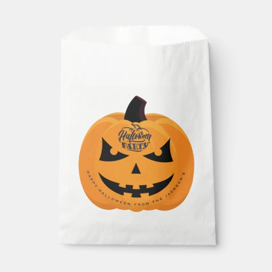 Spooky Orange Trendy Halloween Geschenktütchen (Vorderseite)