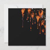 Spooky Orange und Black Paint Whimsical Halloween Einladung (Rückseite)
