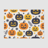 Spooky Orange und Blue Jack-o'-Lanterns mit Sterne Seidenpapier (Vorderseite)