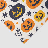 Spooky Orange und Blue Jack-o'-Lanterns mit Sterne Seidenpapier (Ausschnitt)