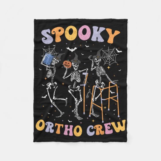 Spooky Ortho Crew Halloween Tanzorthopädie Fleecedecke (Vorderseite)