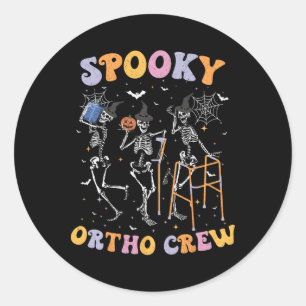 Spooky Ortho Crew Halloween Tanzorthopädie Runder Aufkleber