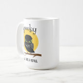 Spooky Owl Anpassbar Halloween Kaffeetasse (Vorderseite Links)