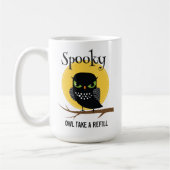 Spooky Owl Anpassbar Halloween Kaffeetasse (Links)