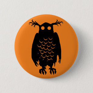 Spooky Owl Button