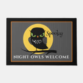 Spooky Owl Full Moon Halloween Fußmatte (Vorderseite)