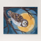 Spooky Owl | Full Moon Happy Halloween Puzzle (Horizontal)