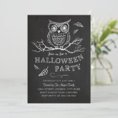 Spooky Owl Halloween-Party Einladung (Stehend Vorderseite)