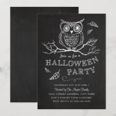 Spooky Owl Halloween-Party Einladung (Vorne/Hinten)