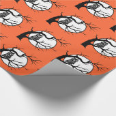 Spooky Owl in Tree, mit Vollmond Geschenkpapier (Ecke)