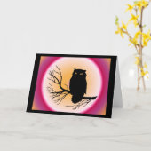 Spooky Owl Karte (Gelbe Blume)