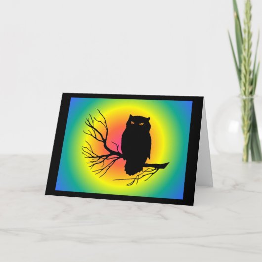 Spooky Owl Karte (Vorderseite)