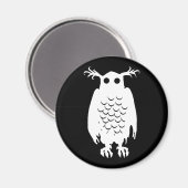 Spooky Owl Magnet (Vorderseite/Rückseite)