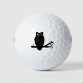Spooky Owl Silhouette Golfball (Vorderseite)