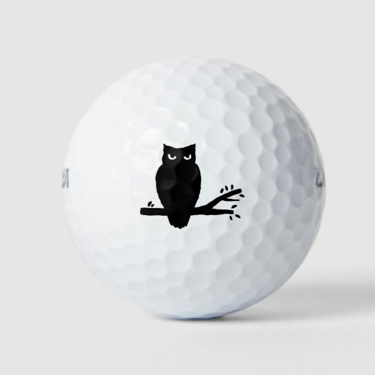 Spooky Owl Silhouette Golfball (Vorderseite)