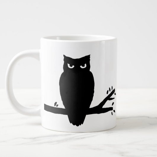Spooky Owl Silhouette Jumbo-Tasse (Links)