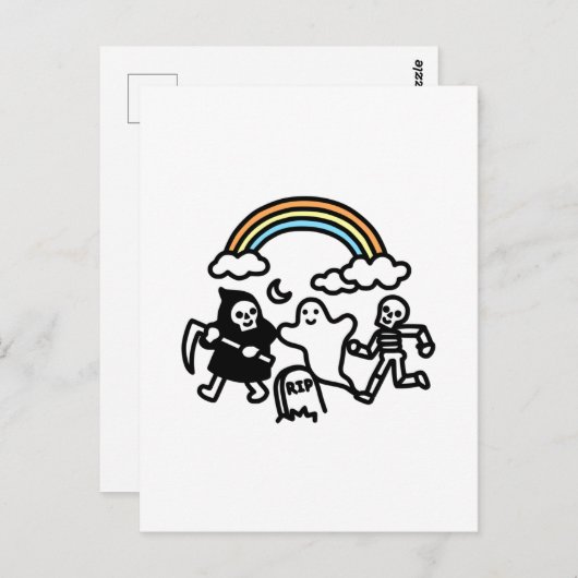 Spooky Pals Postkarte (Vorne/Hinten)