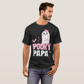Spooky Papa Family Pink White Ghost Boo Halloween T-Shirt (Vorne ganz)