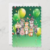 Spooky Party Animals Thema Kindergeburtstag einlad Einladung (Rückseite)