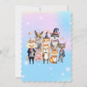 Spooky Party Animals Thema Kindergeburtstag einlad Einladung (Rückseite)