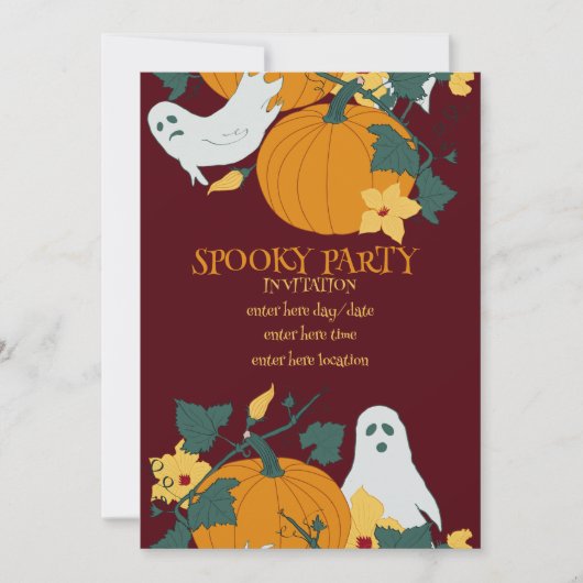 Spooky-Party Einladung (Vorderseite)