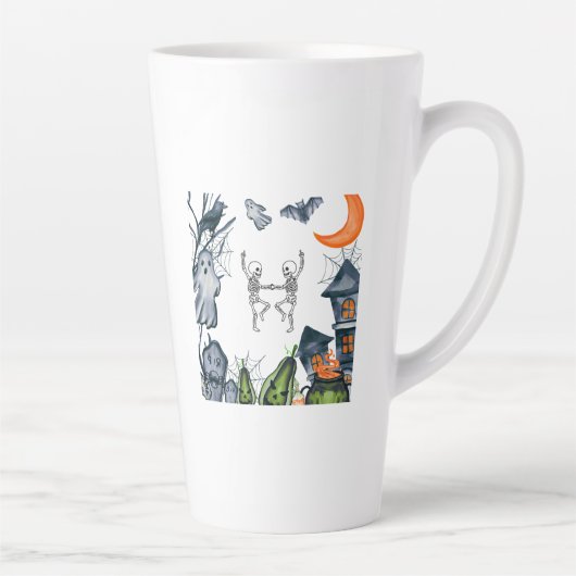 Spooky Party Frame T-Shirt Milchtasse (Rechts)