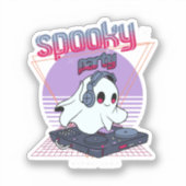 Spooky Party Halloween Aufkleber (Vorderseite)