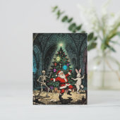 Spooky Party with Santa and the Easter Bunny Postkarte (Stehend Vorderseite)