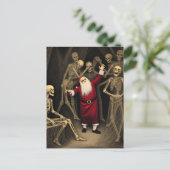 Spooky Party with Santa and the Skeletons Postkarte (Stehend Vorderseite)