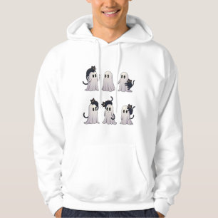 Spooky Pastel Gothic Geister Schwarze Katzen Hallo Hoodie