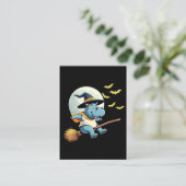 Spooky Pastel Halloween Baby Moo Deng Hippo Visitenkarte (Stehend Vorderseite)