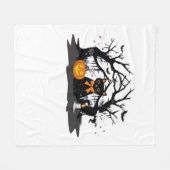 Spooky Paws & Pumpkin Halloween Nights Classic T-S Fleecedecke (Vorderseite (Horizontal))
