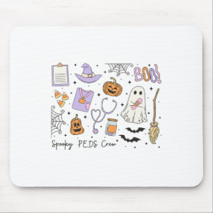 Spooky Peds Crew Halloween Pumpkin Pediatrics Hall Mousepad