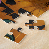 Spooky Pekingese Hund Halloween Hexe und Pumpkin Puzzle (Seite)