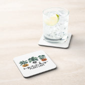 Spooky Pflanze Lady Halloween Monstera Design Getränkeuntersetzer (Rechte Seite)