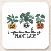 Spooky Pflanze Lady Halloween Monstera Design Getränkeuntersetzer (Vorderseite)