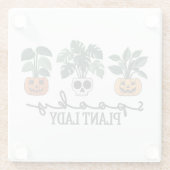 Spooky Pflanze Lady Halloween Monstera Design Glasuntersetzer (Rückseite)