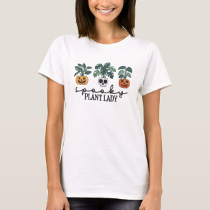 Spooky Pflanze Lady Halloween Monstera Design T-Shirt