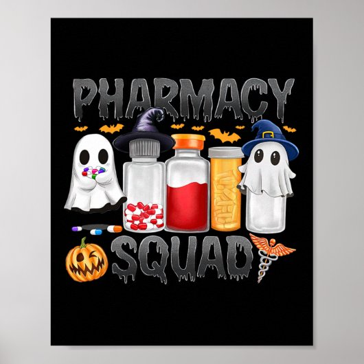 Spooky Pharmacy Squad Ghost Pills Pharmakokinetik Poster (Vorne)