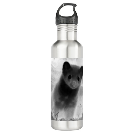 Spooky Pine Marten Edelstahlflasche (Vorderseite)