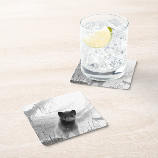 Spooky Pine Marten Untersetzer (Vor Ort)