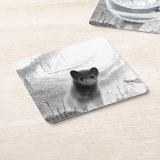 Spooky Pine Marten Untersetzer (angewinkelt)