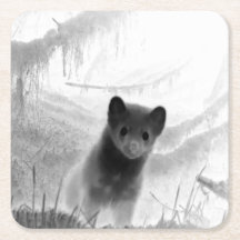 Spooky Pine Marten Untersetzer