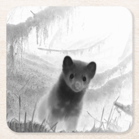 Spooky Pine Marten Untersetzer (Vorderseite)