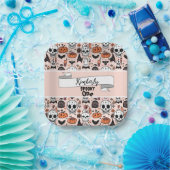 Spooky Pink Halloween Thema Tile Custom Spooky One Pappteller (Party)