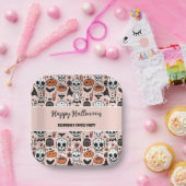 Spooky Pink Halloween Thema Tile Pappteller (Party)